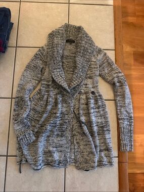Talula Gray Marled Shawl Collar Cardigan